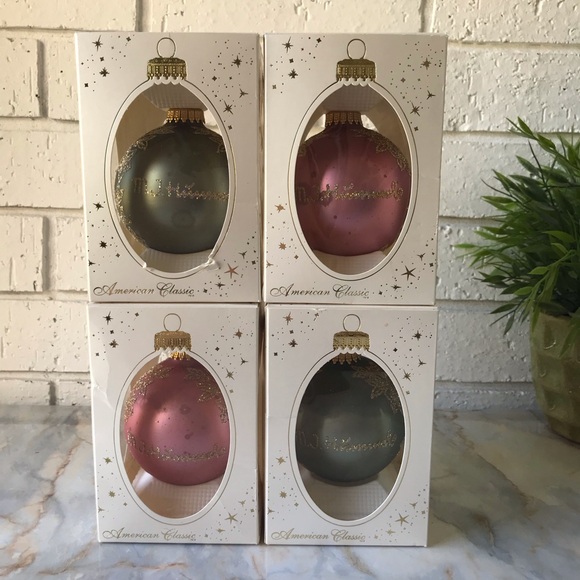 M.J. Hummell Christmas Ornaments Lot of 4 1998 Vintage Round Glass - Picture 3 of 10